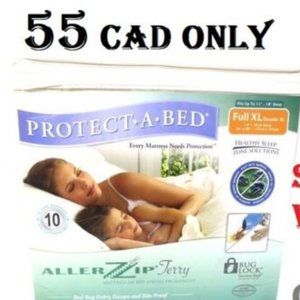 Protect-A-Bed Waterproof Bed Bug Proof Zippered Bedding Encasement FULL XL /D XL